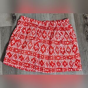 J.CREW Orange & White Ikat Mini Skirt | Women’s Size M